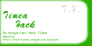 timea hack business card