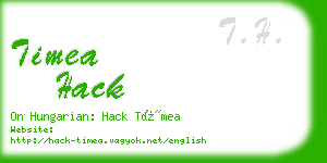 timea hack business card